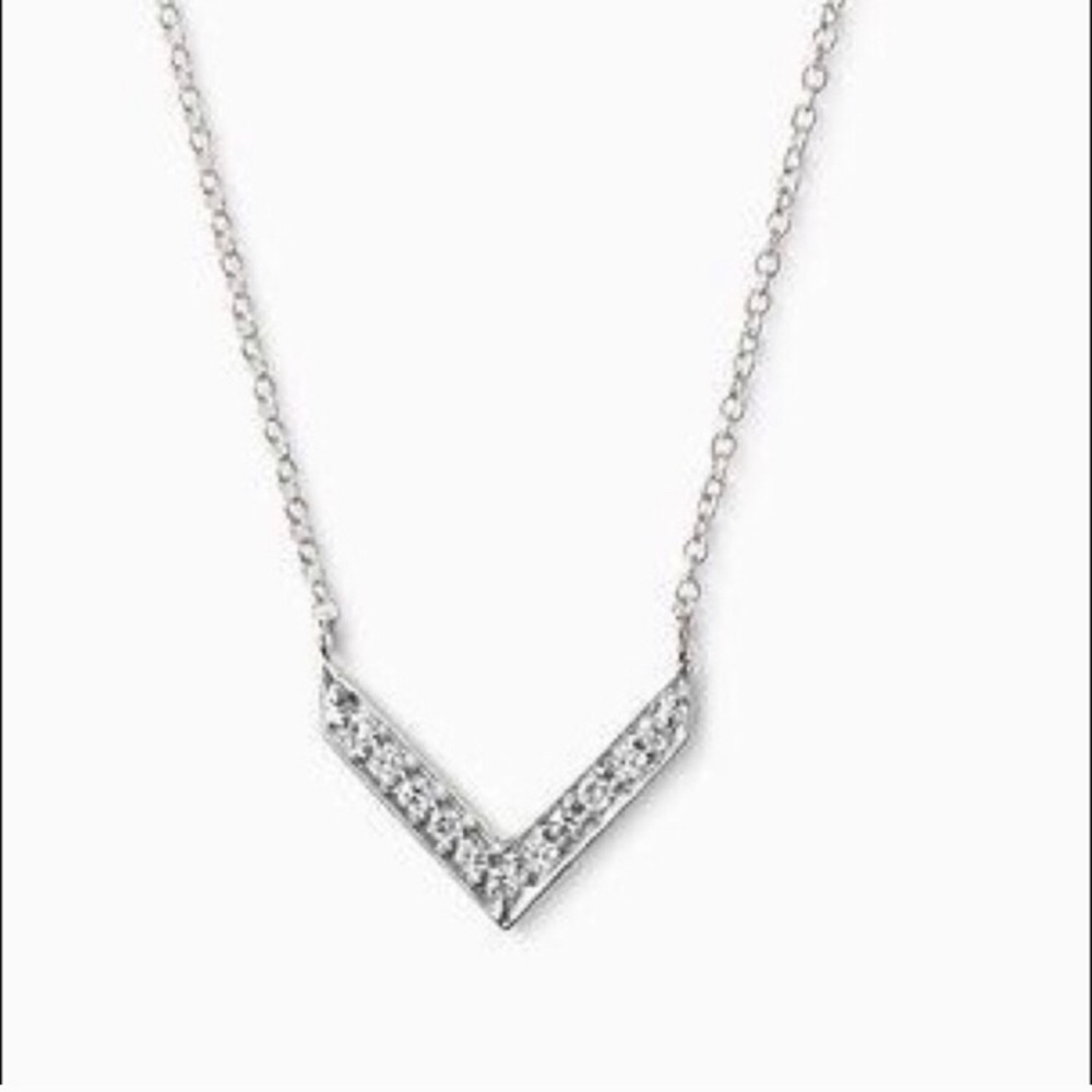 Covet Pavé Intention Necklace White Gold